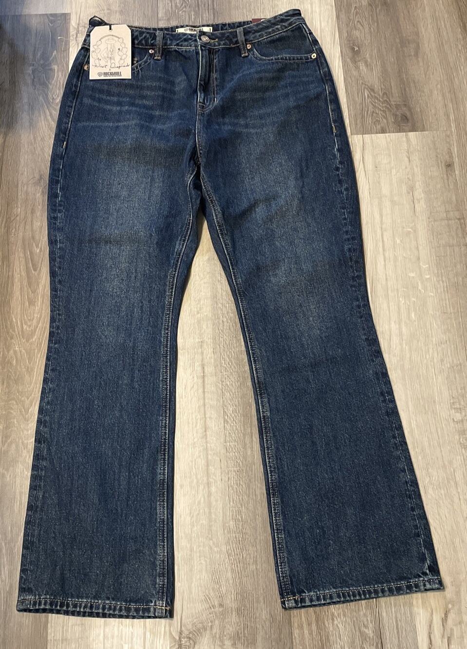 NEW Rock and Roll Cowgirl High Rise Bootcut Women’s Denim Jeans Size 31x34